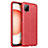 Soft Silicone Gel Leather Snap On Case Cover for Samsung Galaxy A12 5G Red
