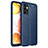 Soft Silicone Gel Leather Snap On Case Cover for Samsung Galaxy A32 4G Blue