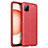 Soft Silicone Gel Leather Snap On Case Cover for Samsung Galaxy F12 Red