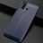 Soft Silicone Gel Leather Snap On Case Cover for Samsung Galaxy M21s Blue