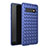 Soft Silicone Gel Leather Snap On Case Cover for Samsung Galaxy S10 5G Blue