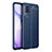 Soft Silicone Gel Leather Snap On Case Cover for Vivo V21e 4G Blue