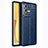 Soft Silicone Gel Leather Snap On Case Cover for Vivo V23 Pro 5G Blue