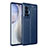 Soft Silicone Gel Leather Snap On Case Cover for Vivo X70 Pro 5G Blue