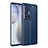 Soft Silicone Gel Leather Snap On Case Cover for Vivo X70 Pro+ Plus 5G Blue