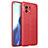 Soft Silicone Gel Leather Snap On Case Cover for Xiaomi Mi 11 Lite 5G NE Red