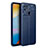 Soft Silicone Gel Leather Snap On Case Cover for Xiaomi Redmi 10 India Blue