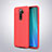 Soft Silicone Gel Leather Snap On Case Cover for Xiaomi Redmi Note 8 Pro Red