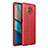 Soft Silicone Gel Leather Snap On Case Cover for Xiaomi Redmi Note 9 5G Red