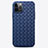 Soft Silicone Gel Leather Snap On Case Cover H01 for Apple iPhone 12 Pro Max Blue