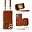 Soft Silicone Gel Leather Snap On Case Cover JM1 for Samsung Galaxy S22 5G Brown