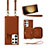 Soft Silicone Gel Leather Snap On Case Cover JM1 for Samsung Galaxy S24 Ultra 5G Brown