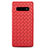 Soft Silicone Gel Leather Snap On Case Cover L02 for Samsung Galaxy S10 5G Red