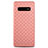 Soft Silicone Gel Leather Snap On Case Cover L02 for Samsung Galaxy S10 5G Rose Gold