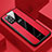 Soft Silicone Gel Leather Snap On Case Cover PB1 for Huawei Honor V40 5G Red