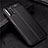 Soft Silicone Gel Leather Snap On Case Cover S01 for Oppo A52 Black