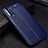 Soft Silicone Gel Leather Snap On Case Cover S01 for Oppo A52 Blue