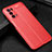 Soft Silicone Gel Leather Snap On Case Cover S01 for Oppo A74 5G Red