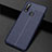 Soft Silicone Gel Leather Snap On Case Cover S01 for Oppo A8 Blue