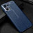 Soft Silicone Gel Leather Snap On Case Cover S01 for Oppo F21 Pro 4G Blue