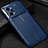 Soft Silicone Gel Leather Snap On Case Cover S01 for Oppo K10 Pro 5G Blue