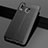 Soft Silicone Gel Leather Snap On Case Cover S01 for Samsung Galaxy A20 Black