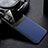 Soft Silicone Gel Leather Snap On Case Cover S01 for Samsung Galaxy M12 Blue