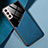 Soft Silicone Gel Leather Snap On Case Cover S01 for Samsung Galaxy S21 5G Blue