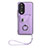 Soft Silicone Gel Leather Snap On Case Cover S01D for Huawei Honor 90 5G Purple