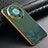 Soft Silicone Gel Leather Snap On Case Cover S01D for Huawei Mate 60 Pro Green