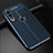 Soft Silicone Gel Leather Snap On Case Cover S02 for Huawei P30 Lite Blue