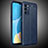 Soft Silicone Gel Leather Snap On Case Cover S02 for Oppo A55 5G Blue