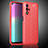 Soft Silicone Gel Leather Snap On Case Cover S02 for Oppo A93s 5G Red