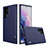 Soft Silicone Gel Leather Snap On Case Cover S02 for Samsung Galaxy S22 Ultra 5G Blue