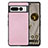 Soft Silicone Gel Leather Snap On Case Cover S02D for Google Pixel 7 Pro 5G Pink