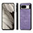 Soft Silicone Gel Leather Snap On Case Cover S02D for Google Pixel 8 5G Purple