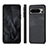 Soft Silicone Gel Leather Snap On Case Cover S02D for Google Pixel 8 Pro 5G Black