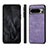 Soft Silicone Gel Leather Snap On Case Cover S02D for Google Pixel 8 Pro 5G Purple