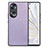 Soft Silicone Gel Leather Snap On Case Cover S02D for Huawei Honor 70 5G Clove Purple