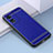 Soft Silicone Gel Leather Snap On Case Cover S03 for Oppo A1 5G Blue