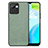 Soft Silicone Gel Leather Snap On Case Cover S03D for Realme Narzo 50i Prime Green