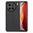 Soft Silicone Gel Leather Snap On Case Cover S03D for Vivo X90 Pro 5G Black