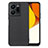 Soft Silicone Gel Leather Snap On Case Cover S03D for Vivo Y35 4G Black