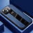 Soft Silicone Gel Leather Snap On Case Cover S04 for Apple iPhone 15 Blue