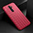 Soft Silicone Gel Leather Snap On Case Cover S04 for Oppo A11 Red