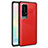 Soft Silicone Gel Leather Snap On Case Cover S08 for Huawei P40 Pro+ Plus Red