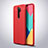 Soft Silicone Gel Leather Snap On Case Cover S08 for Oppo A11 Red