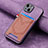 Soft Silicone Gel Leather Snap On Case Cover SD1 for Apple iPhone 14 Clove Purple