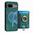 Soft Silicone Gel Leather Snap On Case Cover SD1 for Google Pixel 7 5G Green