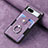 Soft Silicone Gel Leather Snap On Case Cover SD1 for Google Pixel 7a 5G Clove Purple